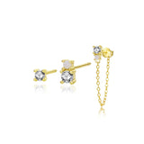 925 Silver Candy Earrings Zircon Jewelry for Women