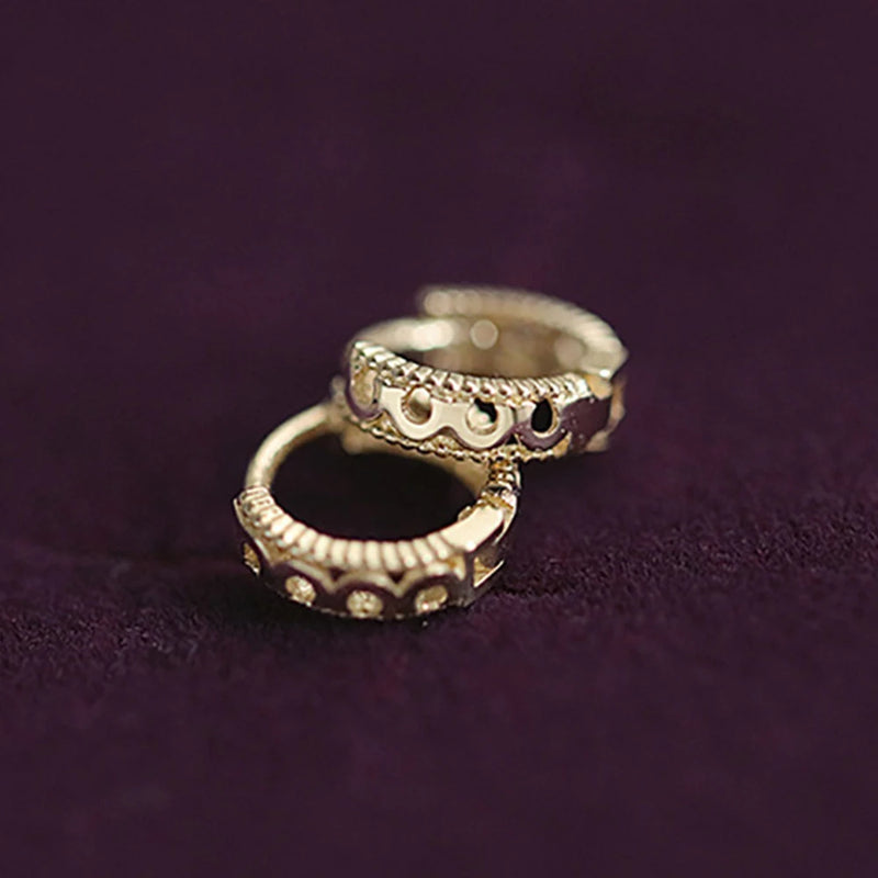 S925 Sterling Silver Cutout Earrings for Women