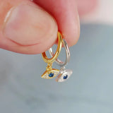 S925 Devil's Eye Earrings Diamonds Jewelry for Women