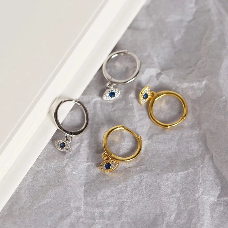 S925 Devil's Eye Earrings Diamonds Jewelry for Women