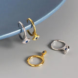 S925 Devil's Eye Earrings Diamonds Jewelry for Women