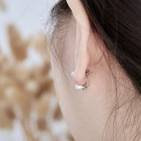 S925 Double Pearl Earrings Women Jewelry Charming Girl's Gift Party