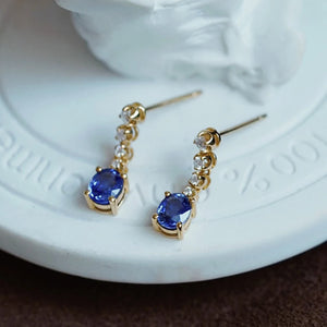 S925 Sterling Silver Fringe Earrings Women Diamonds Sparkling Jewelry