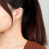 S925 Hollow Abstract Face Earrings Female Jewelry Girl Gift Party