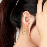 S925 Hollow Abstract Face Earrings Female Jewelry Girl Gift Party