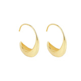 S925 Silver Hoop Earrings Geometric Metal Style Jewelry Girls' Wedding