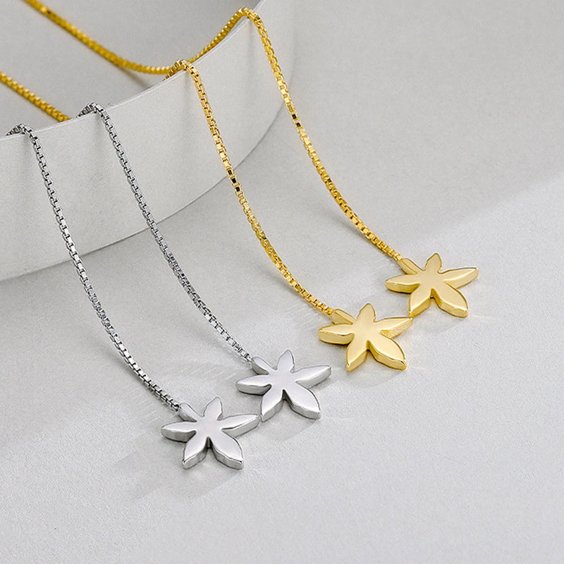 S925 Sterling Silver Maple Leaf Fringe Earrings for Women Girls