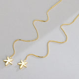 S925 Sterling Silver Maple Leaf Fringe Earrings for Women Girls