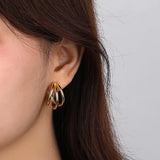 S925 Silver Multilayer Line Earrings for Women