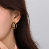 S925 Silver Multilayer Line Earrings for Women