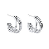 S925 Silver Multilayer Line Earrings for Women