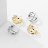 S925 Silver Multilayer Line Earrings for Women