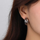 S925 Silver Multilayer Line Earrings for Women