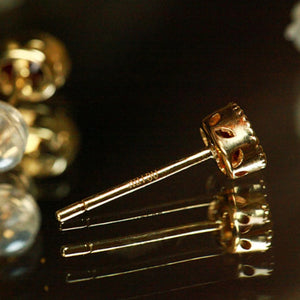 Sterling Silver Red Diamond Earrings for Women