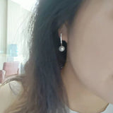 S925 Sterling Silver Pearl Diamond Earrings for Women