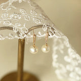 S925 Sterling Silver Pearl Diamond Earrings for Women