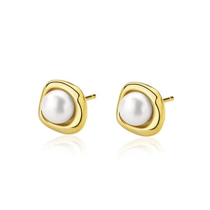 S925 Silver Pearl Earrings Ins Style Jewelry Women Girls' Wedding