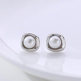 S925 Silver Pearl Earrings Ins Style Jewelry Women Girls' Wedding