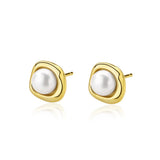 S925 Silver Pearl Earrings Ins Style Jewelry Women Girls' Wedding