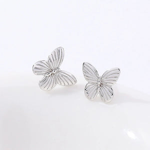 S925 Sterling Silver Butterfly Earrings Women Retro Jewelry Gift
