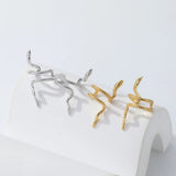 S925 Sterling Silver Snake Clip Earrings Retro Style Jewelry Gift