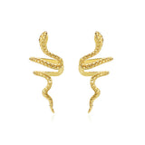 S925 Sterling Silver Snake Clip Earrings Retro Style Jewelry Gift