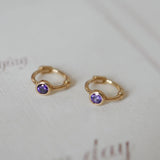 S925 Sterling Silver Round Zircon Diamond Earrings for Women
