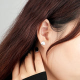 S925 Sterling Silver Shell Earrings Women Retro Jewelry Holiday Gift Party