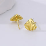 S925 Sterling Silver Shell Earrings Women Retro Jewelry Holiday Gift Party