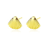 S925 Sterling Silver Shell Earrings Women Retro Jewelry Holiday Gift Party