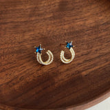S925 Sterling Silver Star Earrings for Women