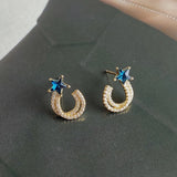 S925 Sterling Silver Star Earrings for Women