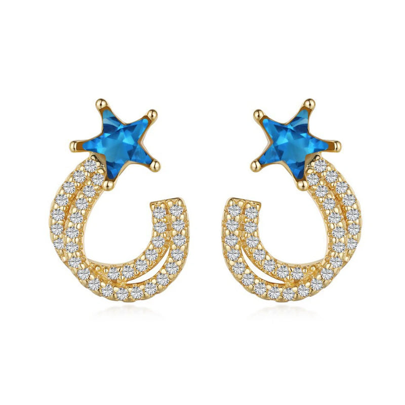 S925 Sterling Silver Star Earrings for Women