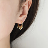 S925 Silver Star & Circle Earrings Women's Jewelry