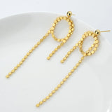 S925 Sterling Silver Tassel Earrings Long Jewelry Wedding Gift
