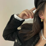 S925 Silver Twisted Circles Diamond Earrings Women's Jewelry