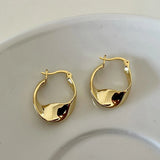 S925 Silver Twisted Circles Diamond Earrings Women's Jewelry