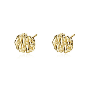 S925 Sterling Silver Woven Mesh Earrings for Women