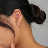 S925 Sterling Silver Woven Mesh Earrings for Women