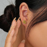 S925 Sterling Silver Woven Mesh Earrings for Women