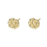 S925 Sterling Silver Woven Mesh Earrings for Women