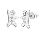 S925 Sterling Silver Christmas Earrings Bright Zircon Jewelry