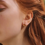 S925 Circle Earrings Retro Metallic Jewelry Girls' Wedding