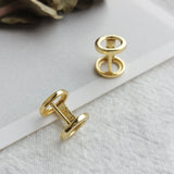 S925 Circle Earrings Retro Metallic Jewelry Girls' Wedding