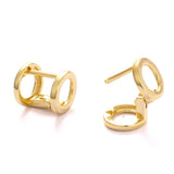 S925 Circle Earrings Retro Metallic Jewelry Girls' Wedding
