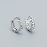 Colorful Zircon Earrings Women's Sterling Silver Jewelry