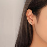 S925 Devil's Eye Earrings Asymmetrical Zircon Jewelry