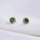 S925 Green Diamond Stud Earrings High Carbon Diamonds