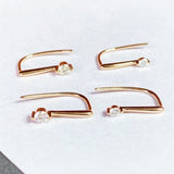 Silver Zircon Hoop Earrings for Women