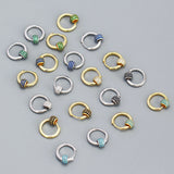Sparkling Zircon Stud Earrings 925 Silver
